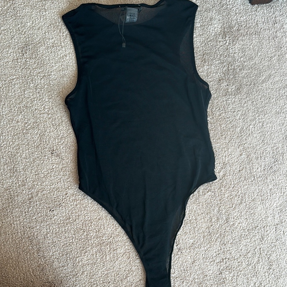Zara Black & Silver rhinestone Bodysuit One Piece - Picture 8 of 8